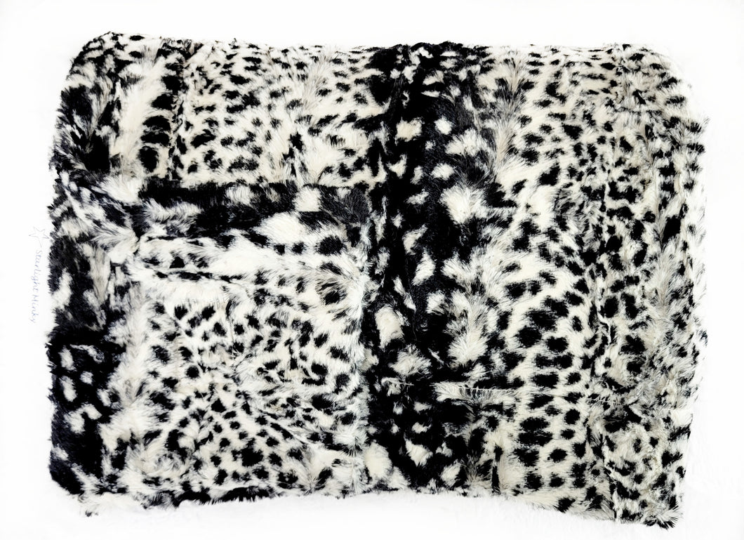 Ivory and Black Fawn Throw
