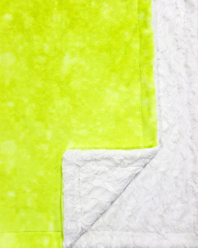 60x72 neon yellow speckle with ivory bella