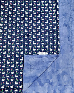 60x72 Swans with jeans hide