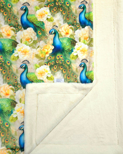 60x72 Peacocks with Almond Seal