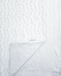 60x72 white chenille with white glacier