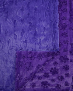 60x72 Purple Four Seasons with Purple Embossed Paws