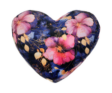 Load image into Gallery viewer, Flower Print Heart Pillow