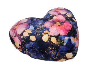 Flower Print Heart Pillow