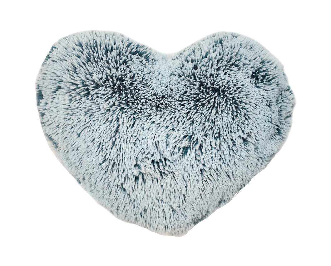 Mallard Frosted Shagg Heart Pillow