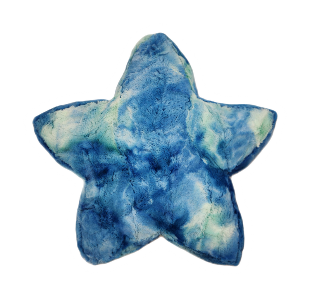 Blue Glow Sorbet Star Pillow