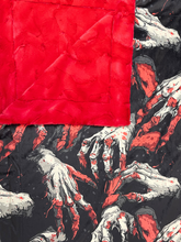Load image into Gallery viewer, Creepy Hands Print with Red Hide