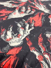 Load image into Gallery viewer, Creepy Hands Print with Red Hide