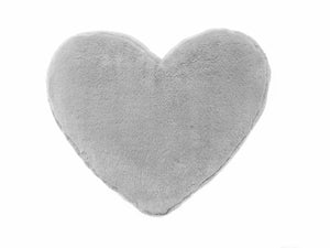 Puffy Grey color seal heart pillow