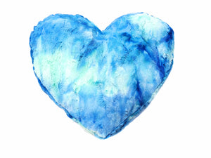 Blue Glow Heart Pillow