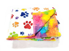 Load image into Gallery viewer, Rainbow Paws with Sherbet Throw